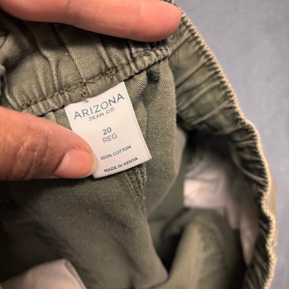 Vintage Arizona Jean Company Shorts Military Drawstring Pull On Skater Grunge - Picture 3 of 10